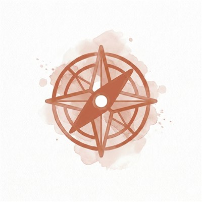 The Connected Dad compass brand mark